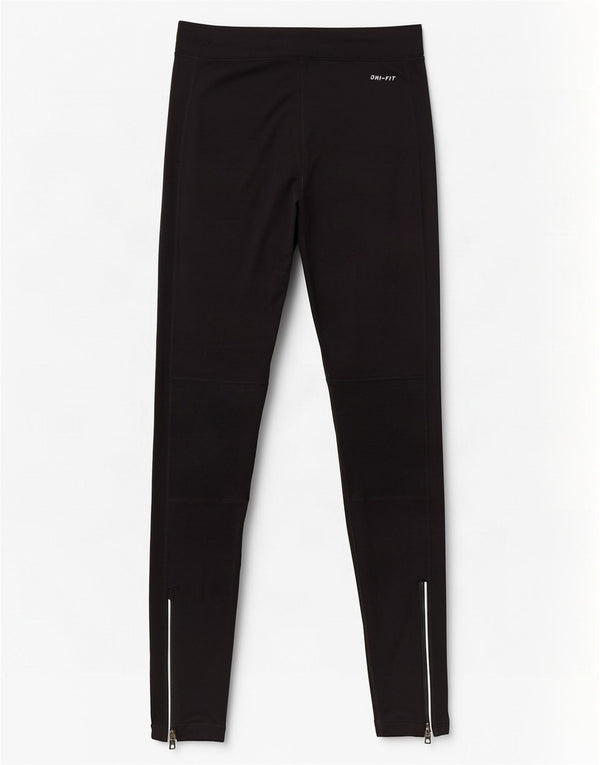Nike Womens Dri Fit Leggings UK 10 Small Black Polyester