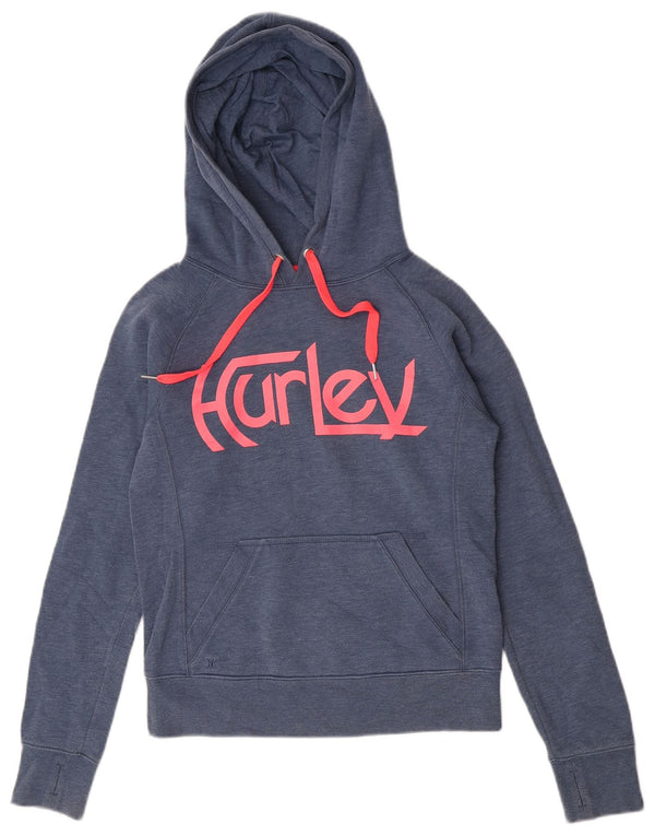 Hurley Ženska majica s kapuljačom opuštenog kroja UK 4 XS, plavi pamuk