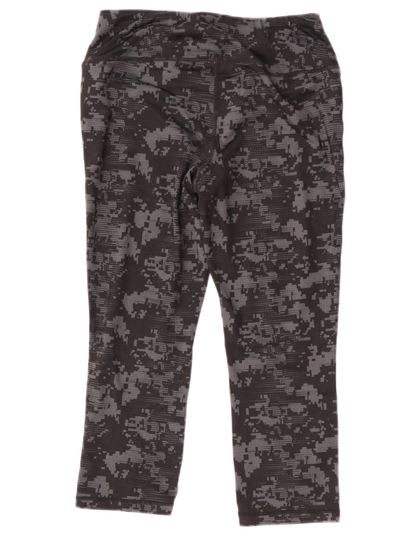 Reebok ženske Capri tajice UK 8 male crne kamuflažne boje