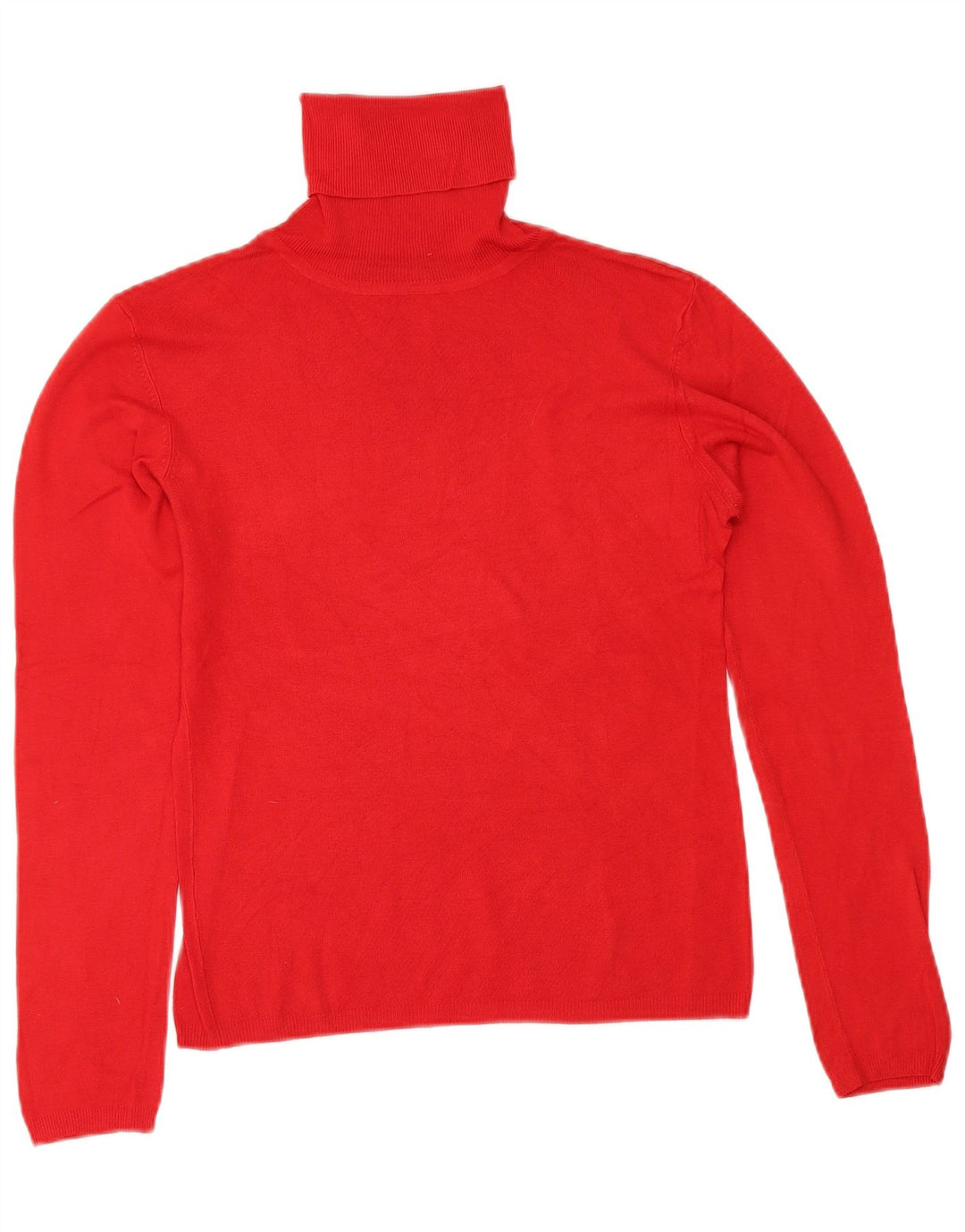 Zara ženski pulover s rol izrezom UK 14 Large Red Rayon