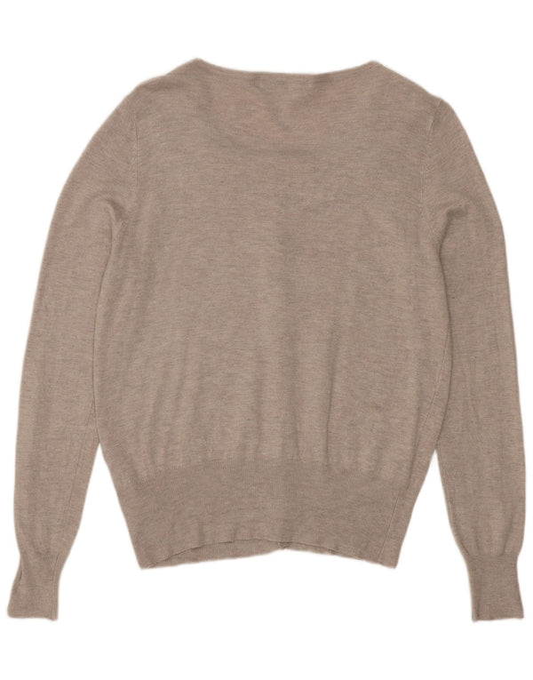 Marks & Spencer Womens Cardigan Sweater UK 14 Medium Grey Viscose