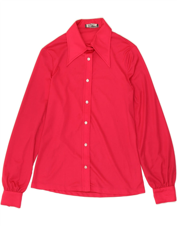 VINTAGE Womens Shirt IT 44 Medium Pink Vintage Vintage and Second-Hand Vintage from Messina Hembry 