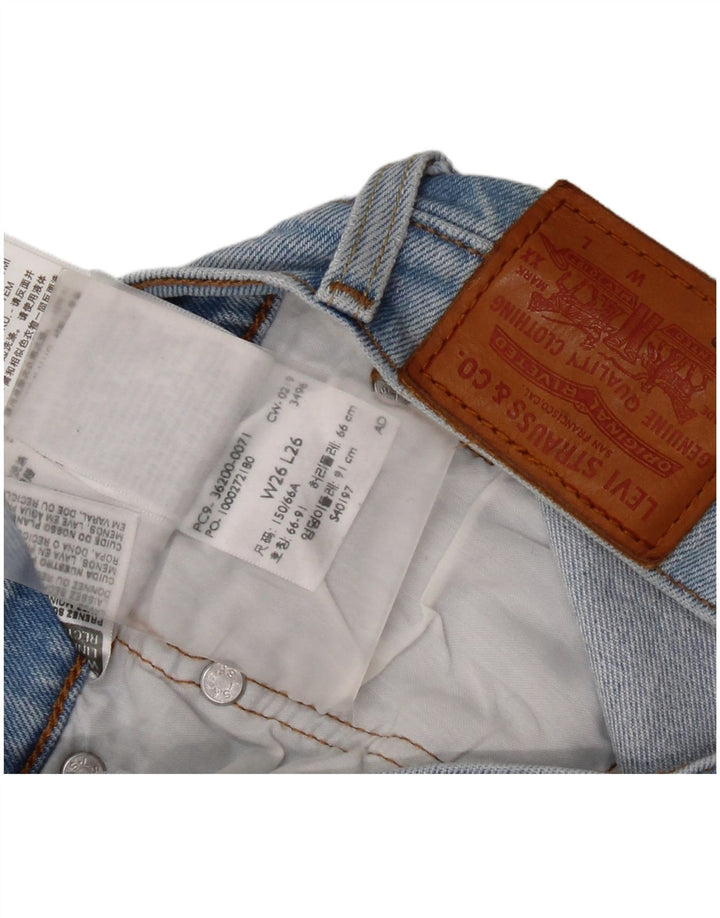 Levi's ženske ravne traperice 501 Graphic W26 L26 plavi pamuk
