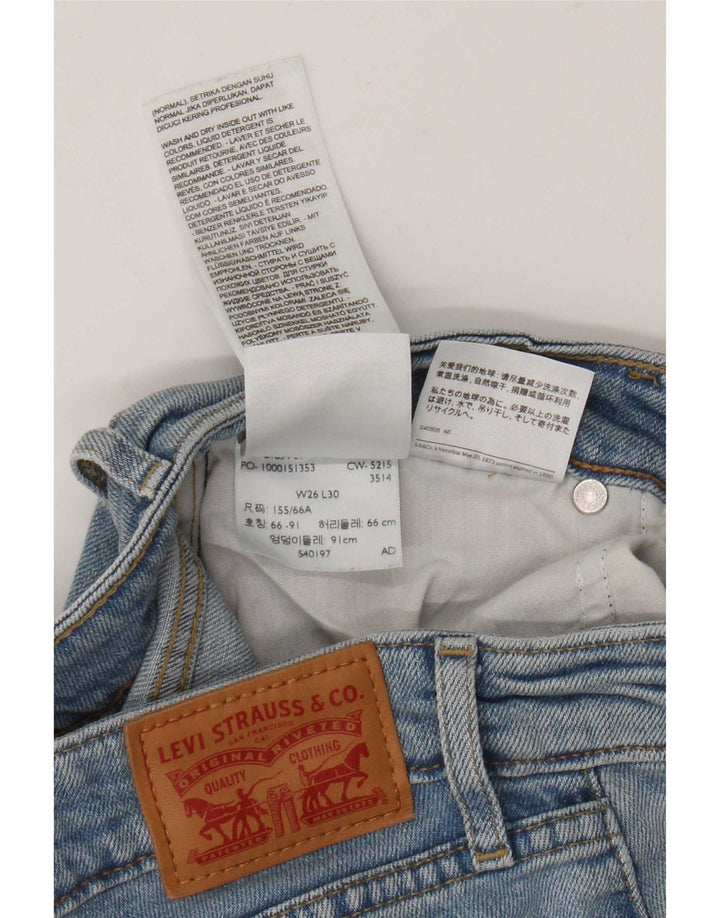 Levi's ženske 714 ravne traperice W26 L30 plavi pamuk
