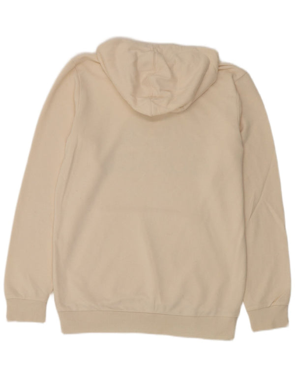 Adidas Mens Graphic Hoodie Jumper Medium Off White Cotton