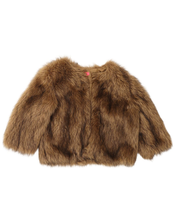 MONSOON ženska bolero jakna od umjetnog krzna 3/4 rukava UK 12 srednje bež