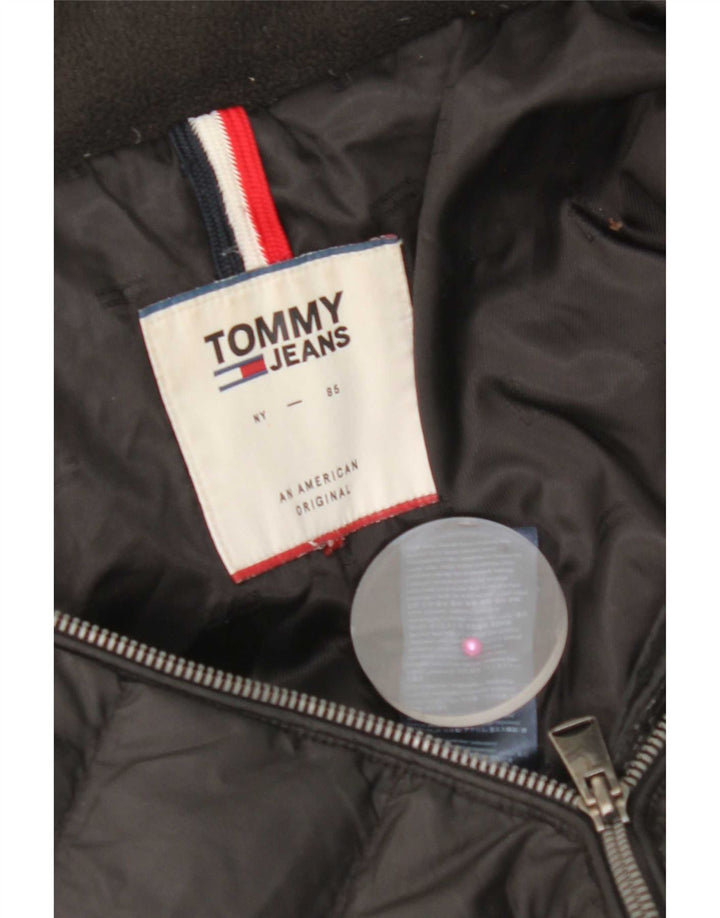 Tommy Hilfiger Ženska podstavljena jakna UK 14 Srednji crni poliester