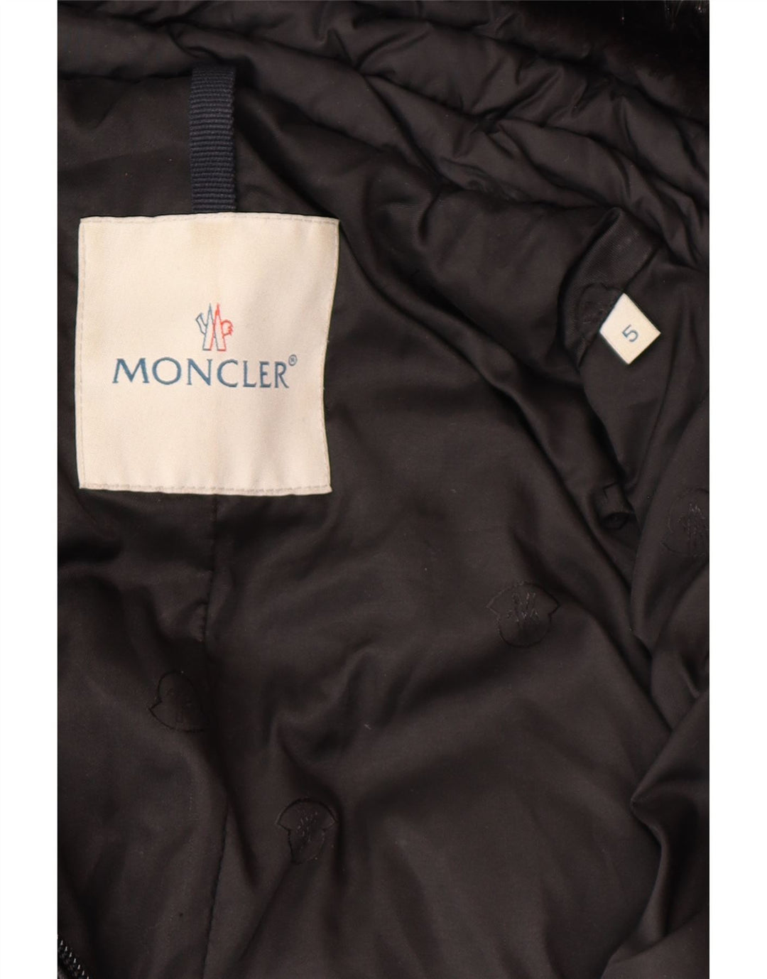 MONCLER Ženski podstavljeni kaput Veličina 5 2XL crni zimski poliester