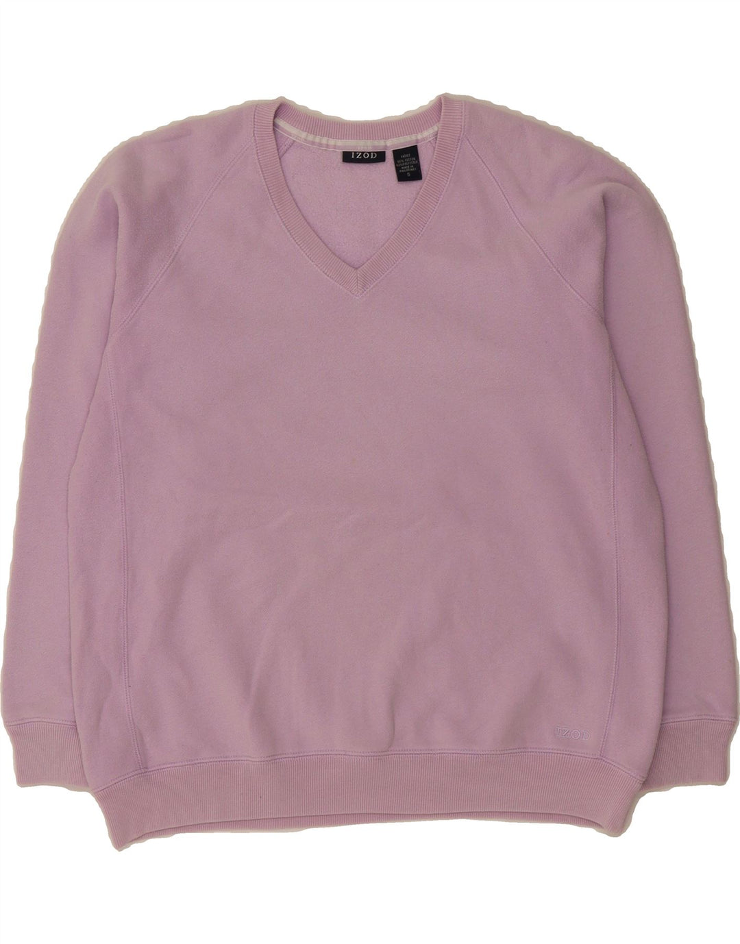 IZOD Womens Oversized Sweatshirt Jumper UK 10 Small Purple Cotton Vintage Izod and Second-Hand Izod from Messina Hembry 