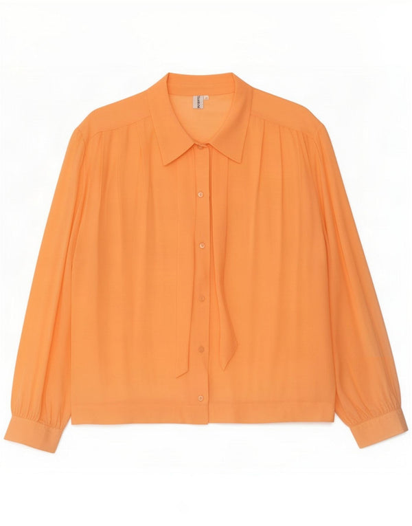 Vintage Womens Shirt Blouse IT 47 Large Orange