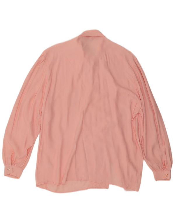 Vintage ženska košulja bluza IT 48 XL ružičasti acetat