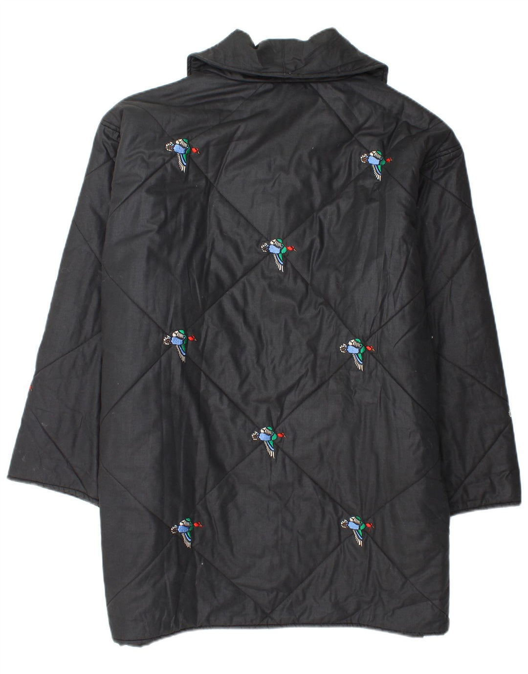 VINTAGE Ženska vjetrovka slobodnog kroja UK 20 2XL crni životinjski print