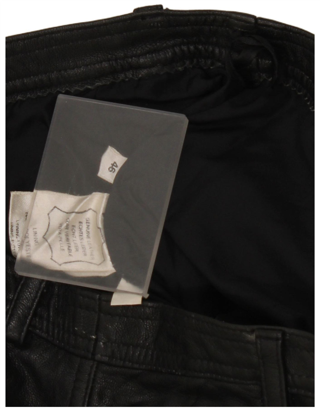 VINTAGE ženske hlače visokog struka IT 46 Large W28 L32 Crna koža