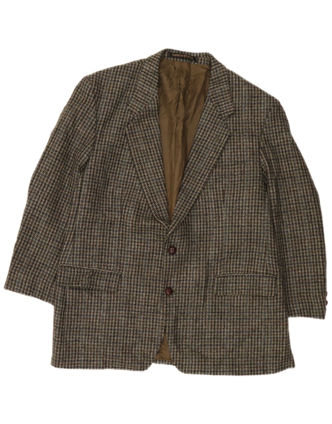 Marks & Spencer muška St. Michael sako jakna UK 44 XL zelena houndstooth