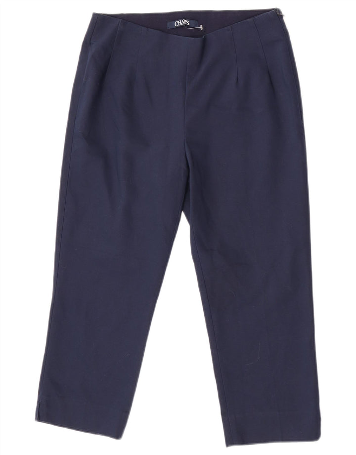 Chaps ženske kapri hlače US 6 srednje veličine W27 L21 tamnoplavi poliester