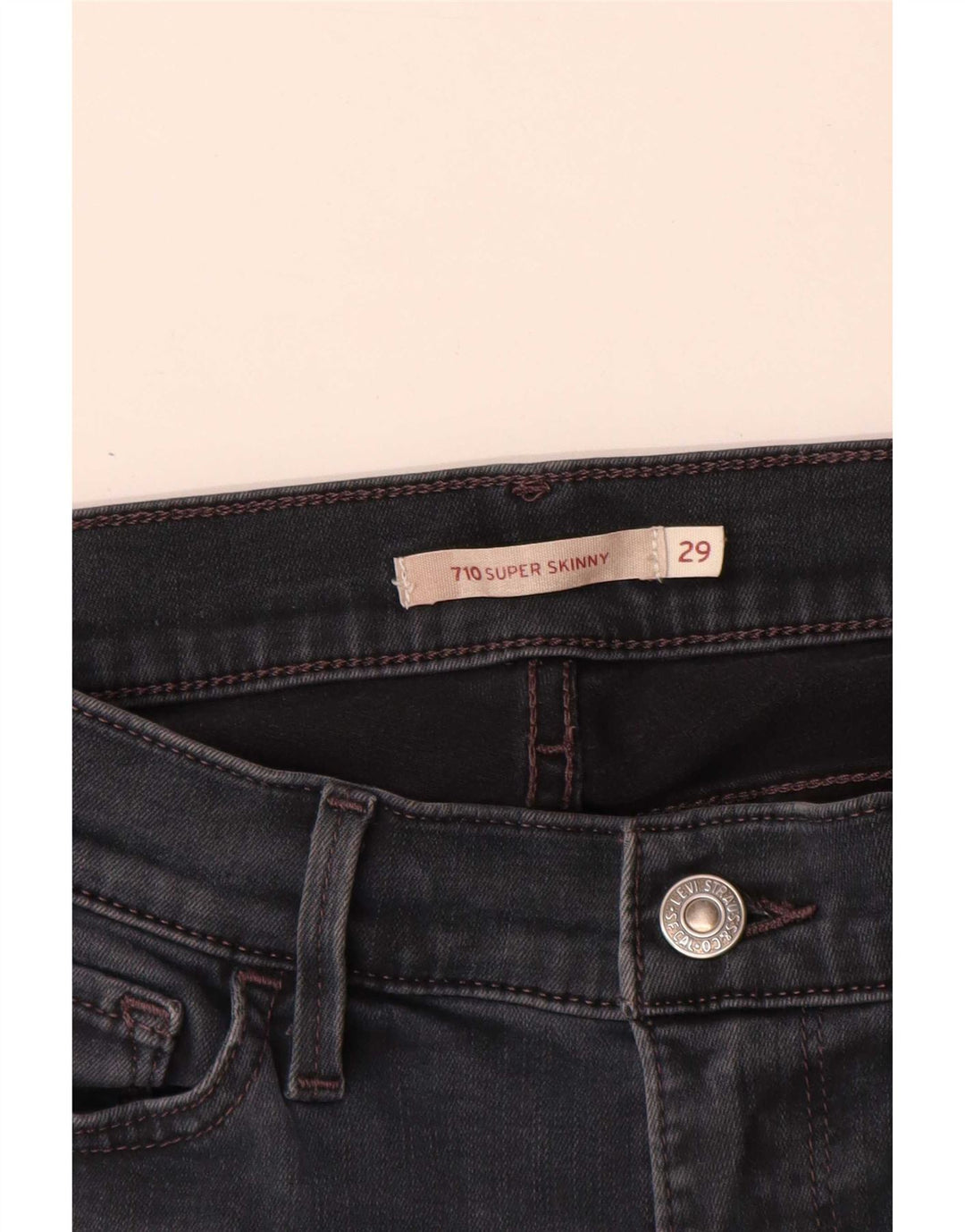 Levi's ženske 710 super uske traperice W29 L31 sive