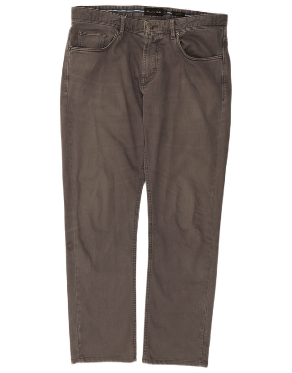 Massimo Dutti muške uske ležerne hlače EU 42 Large W32 L28 sivi pamuk