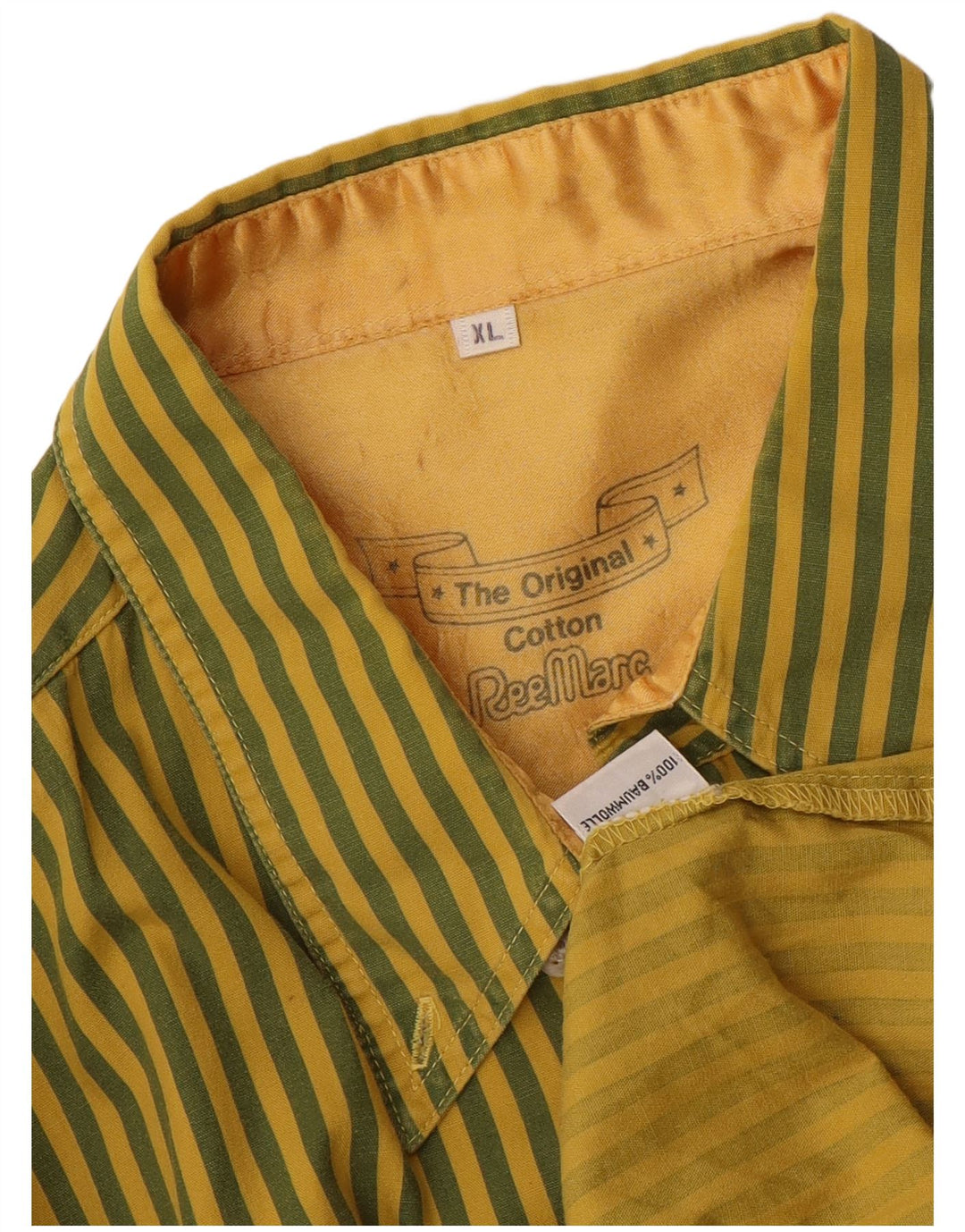 REEMARC Muška košulja XL Zeleni prugasti pamuk