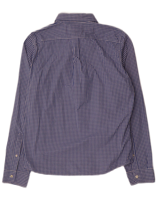 Abercrombie & Fitch Muscle bomber jakna XL plavi pamuk od ginghama