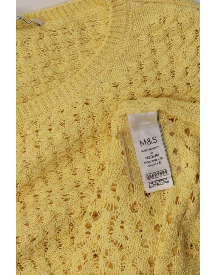 Marks & Spencer ženska heklana bluza UK 12 srednje žuti poliester