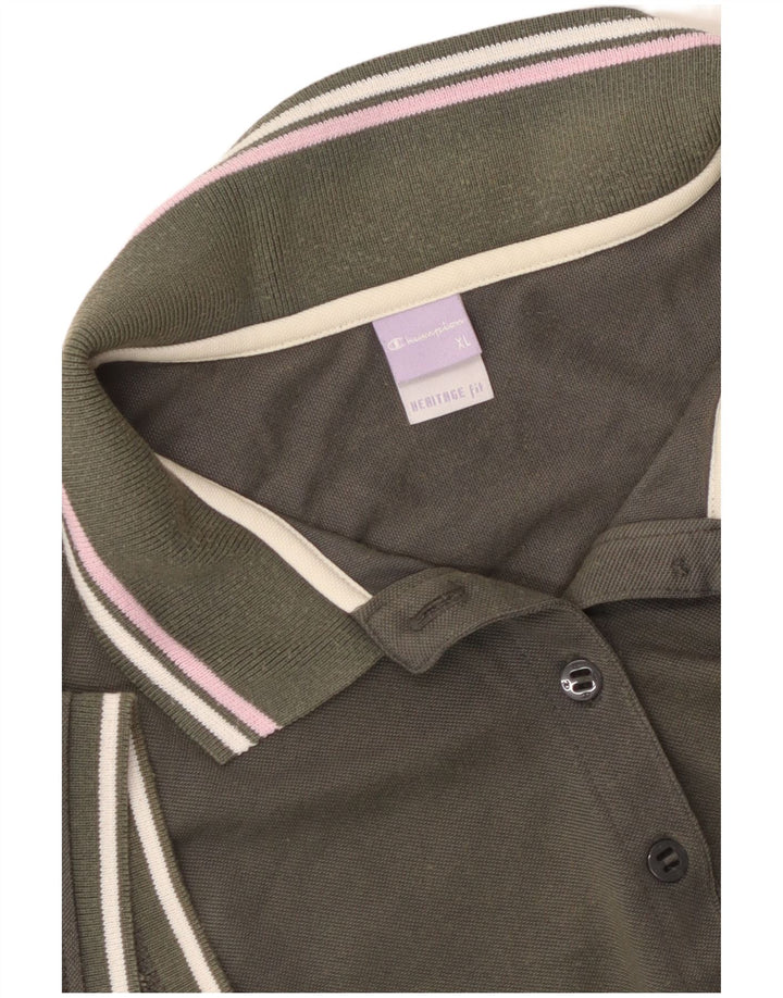 CHAMPION Ženska Heritage Fit polo majica UK 18 XL zelena