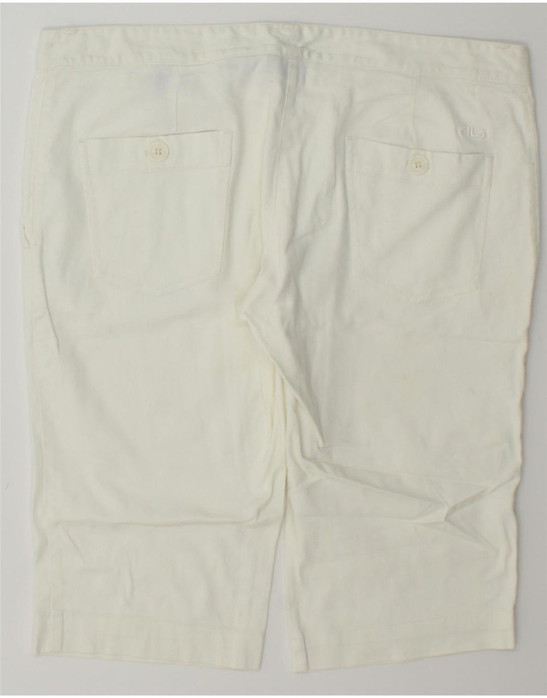 FILA Womens Chino Shorts W38 XL White Vintage Fila and Second-Hand Fila from Messina Hembry 