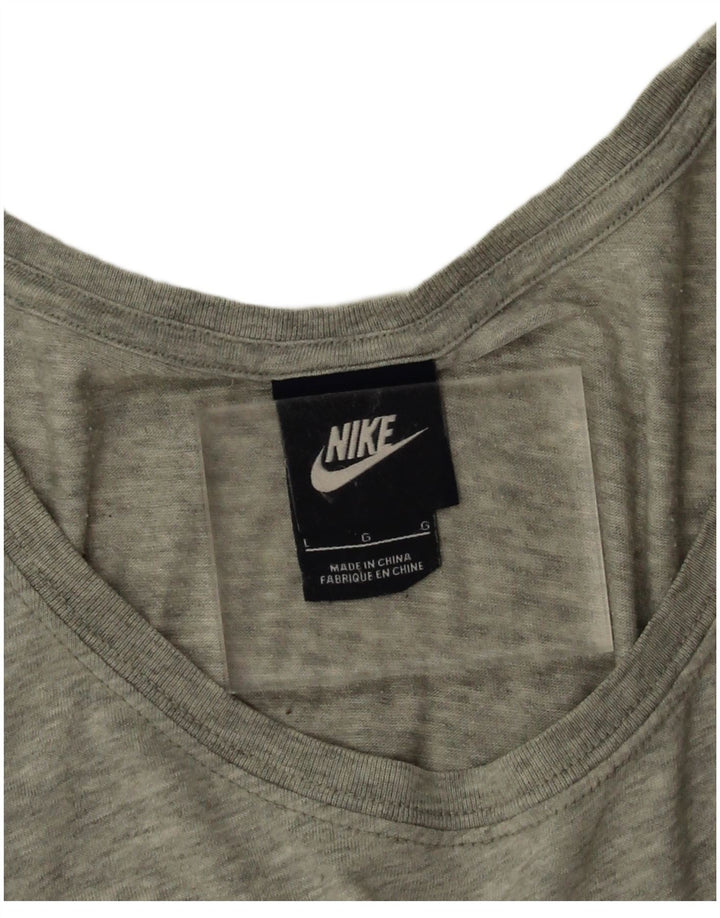 Nike ženska majica kratkih rukava prekomjernih dimenzija UK 16 Large Grey Flected