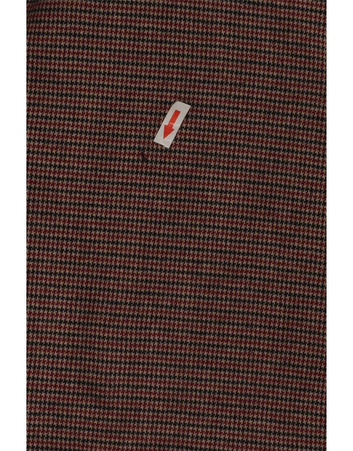 Zara ženska haljina dugih rukava na duge rukave UK 12 srednje smeđa houndstooth