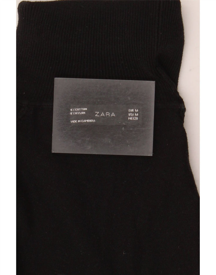 Zara ženski pulover s rol izrezom UK 12 Srednji crni pamuk