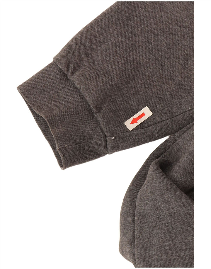 Adidas muški pulover s kapuljačom na patentni zatvarač veliki sivi pamuk