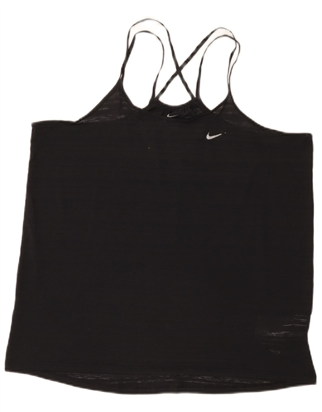 Nike Ženski Dri Fit Vest Top UK 16 Veliki crni poliester