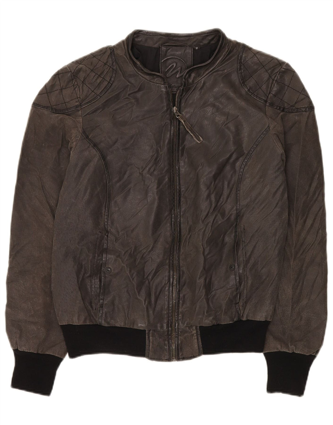 MAZE Muška bomber jakna od brušene kože UK 38 srednje sive kože