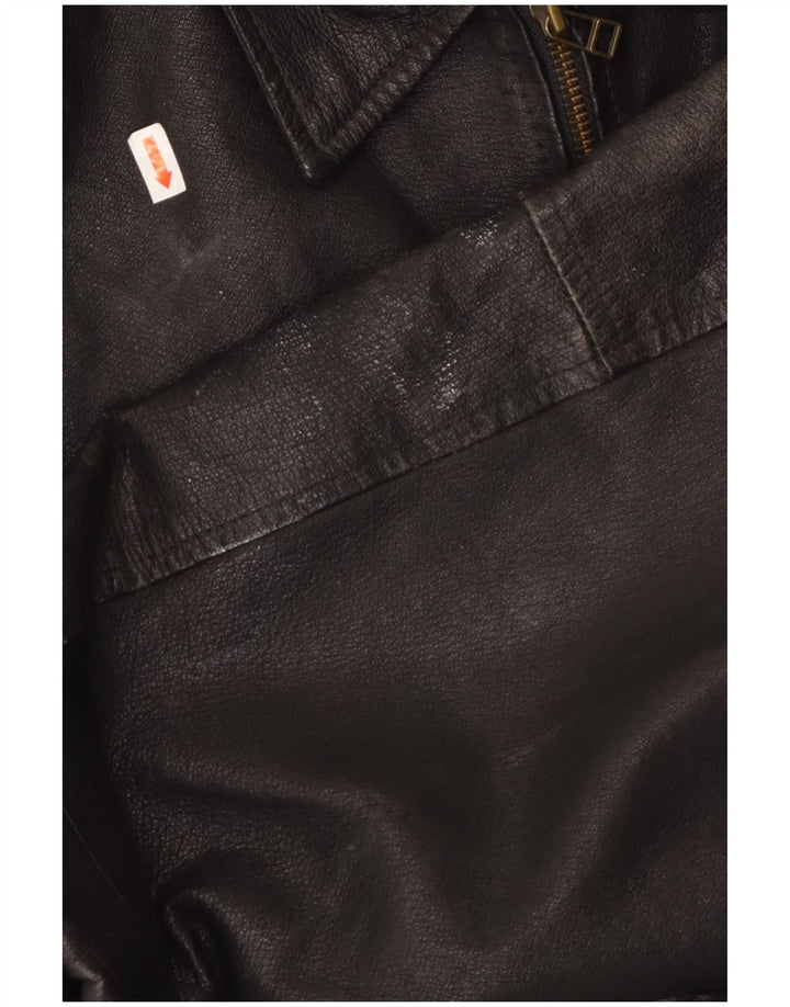 MILAN muška kožna jakna UK 40 velika crna koža