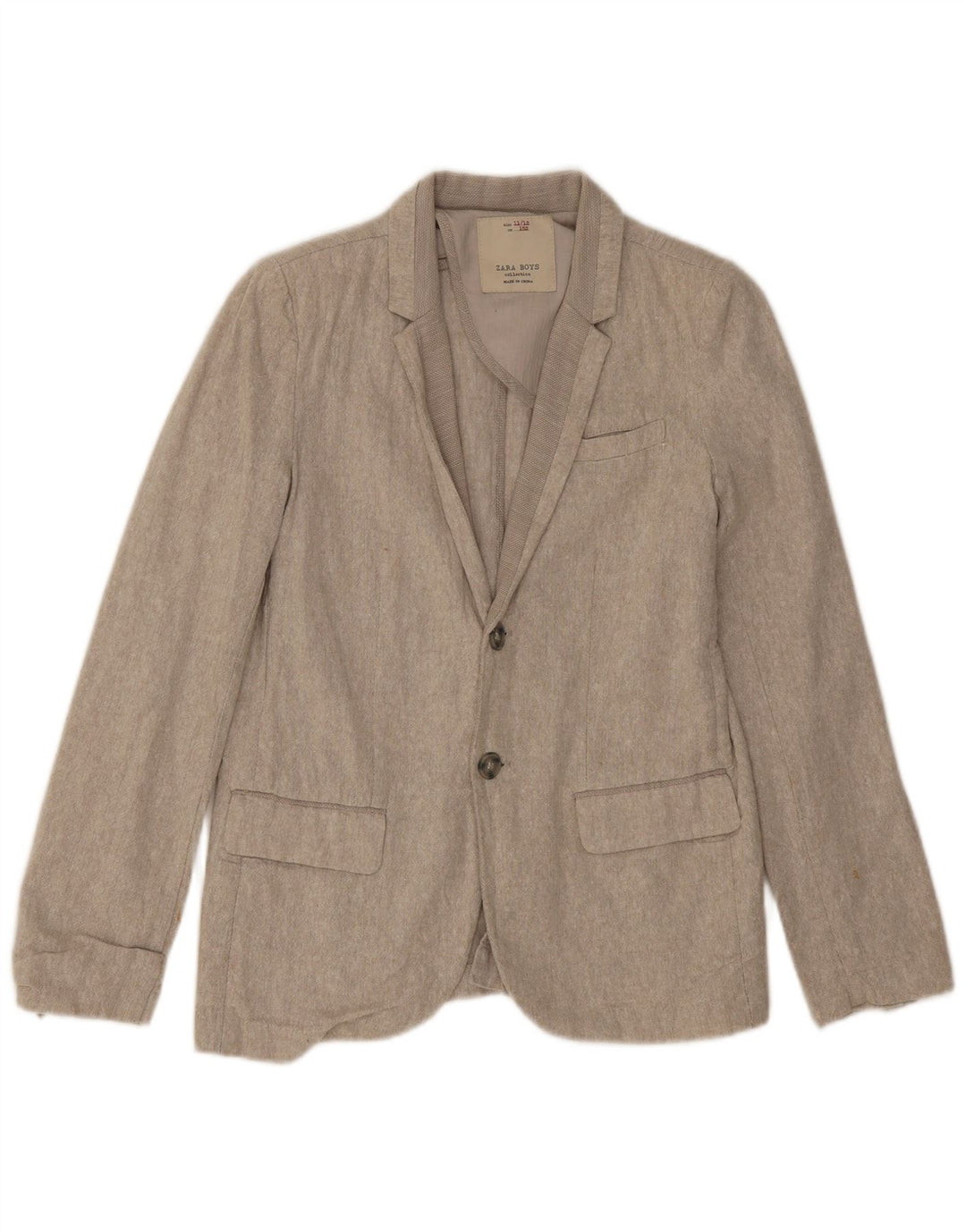 Zara Boys jakna s 2 gumba za 11-12 godina, bež platno