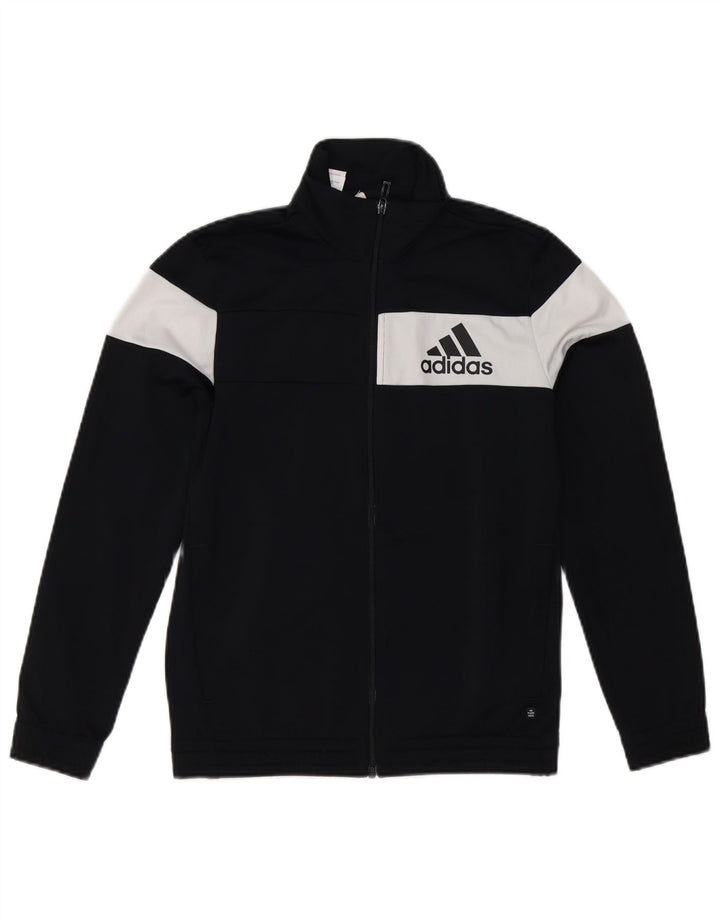 Adidas trenirka za dječake, gornja jakna od 11 do 12 godina, crna poliesterska boja