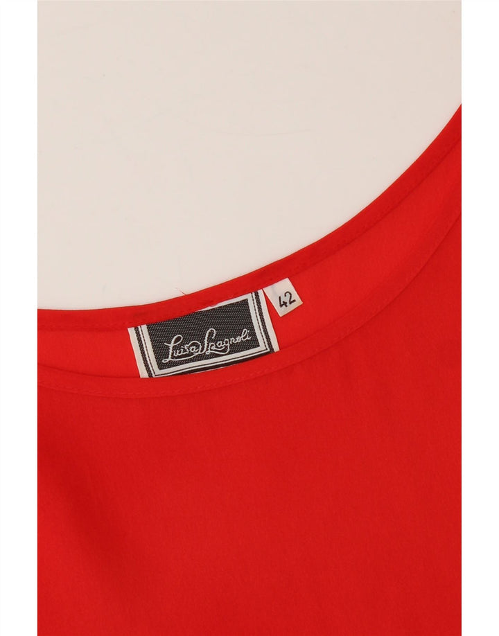 LUISA SPAGNOLI Womens Vest Top IT 42 Medium Red Polyester Vintage Luisa Spagnoli and Second-Hand Luisa Spagnoli from Messina Hembry 