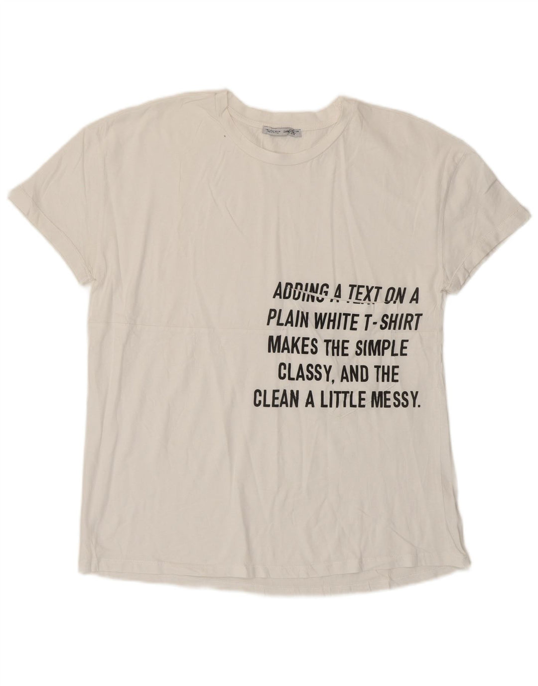 Zara ženska majica kratkih rukava s grafičkim motivima UK 10 Small White