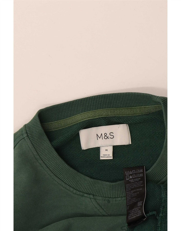 Marks & Spencer muška trenirka s grafičkim motivima, srednji zeleni pamuk