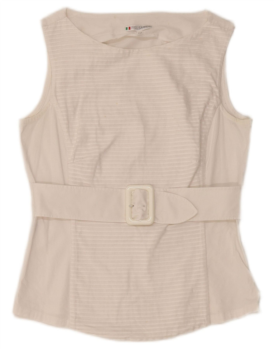 NARACAMICIE Ženski gornji dio bluze bez rukava UK 8, male bijele pruge, pamuk