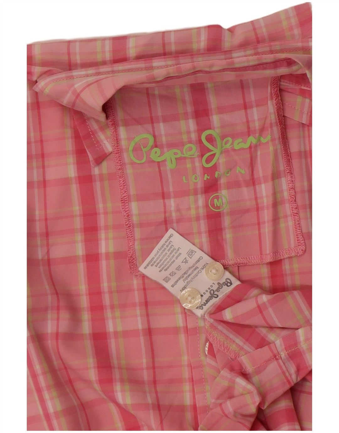 PEPE Jeans muška košulja kratkih rukava Srednje ružičasta karirana pamuk