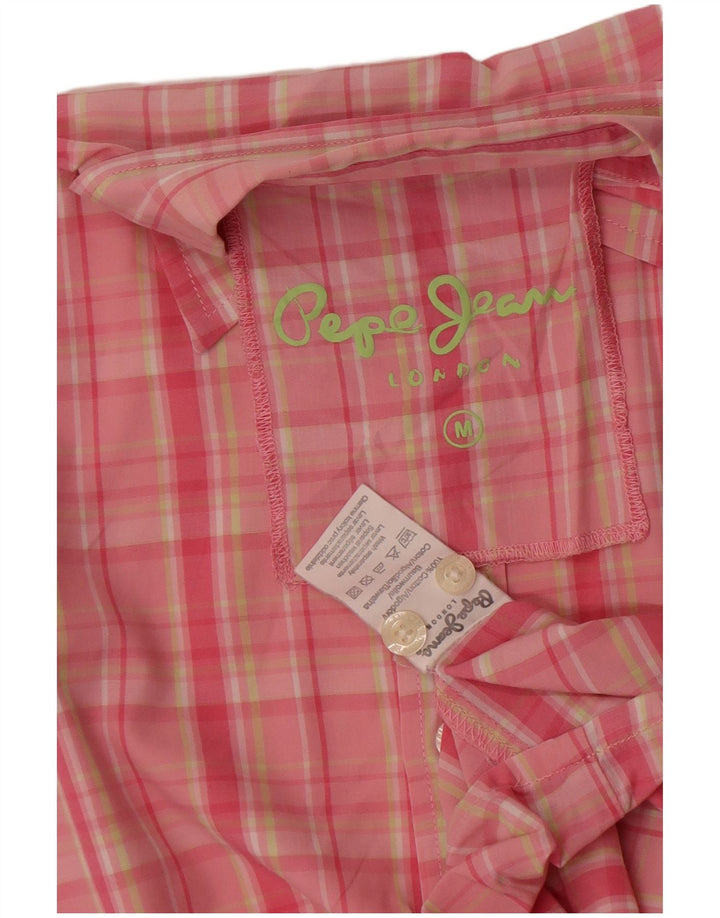 PEPE Jeans muška košulja kratkih rukava Srednje ružičasta karirana pamuk
