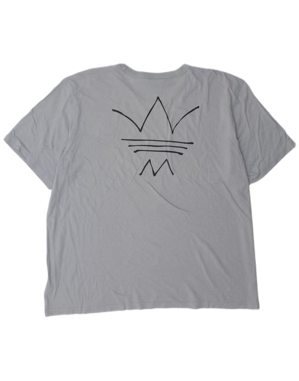 Adidas muška majica s grafičkim motivima 2XL plavi pamuk