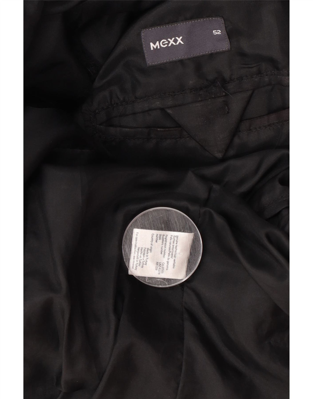 Mexx muška kožna jakna sa 2 gumba IT 52 XL crna koža