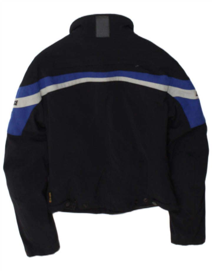 Ženska jakna Dainese Crop Graphic Racer UK 12 srednje crne boje