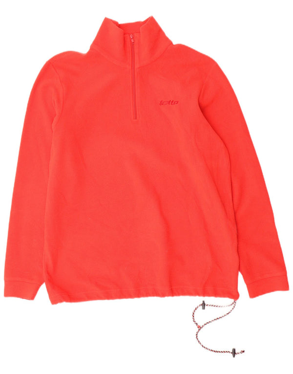 LOTTO muški džemper od flisa s patentnim izrezom srednje crvene boje