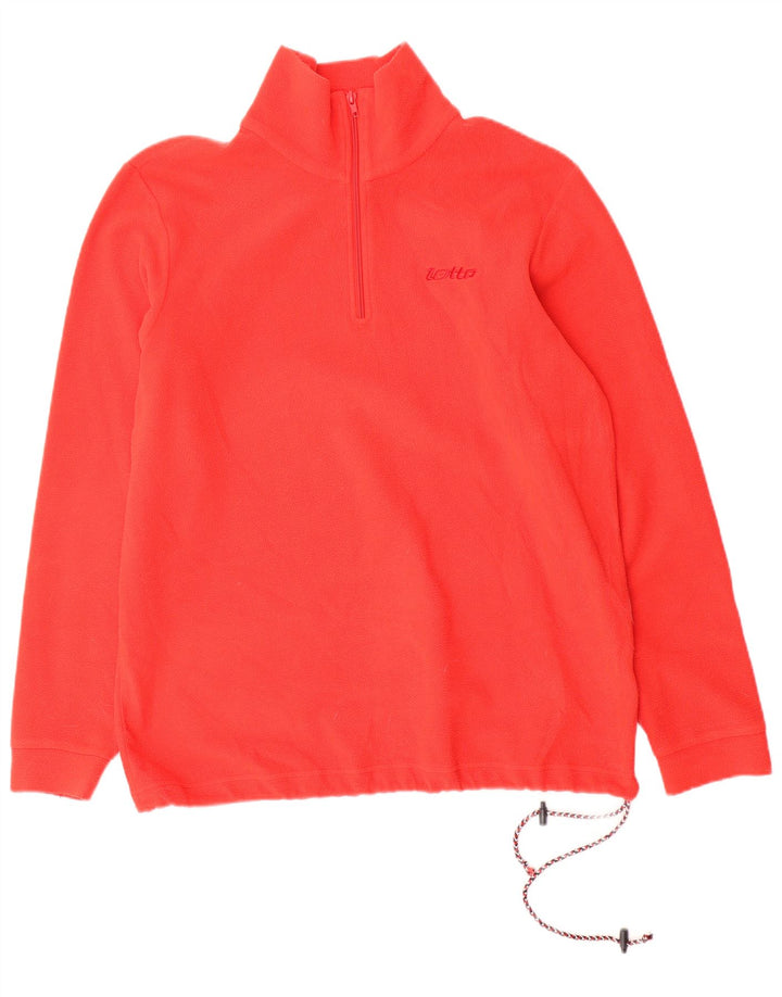 LOTTO muški džemper od flisa s patentnim izrezom srednje crvene boje