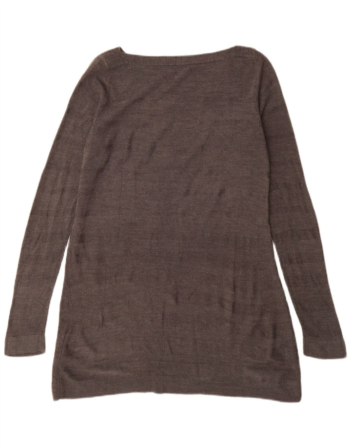Marks & Spencer Womens Jumper Dress UK 14 Medium Grey Acrylic