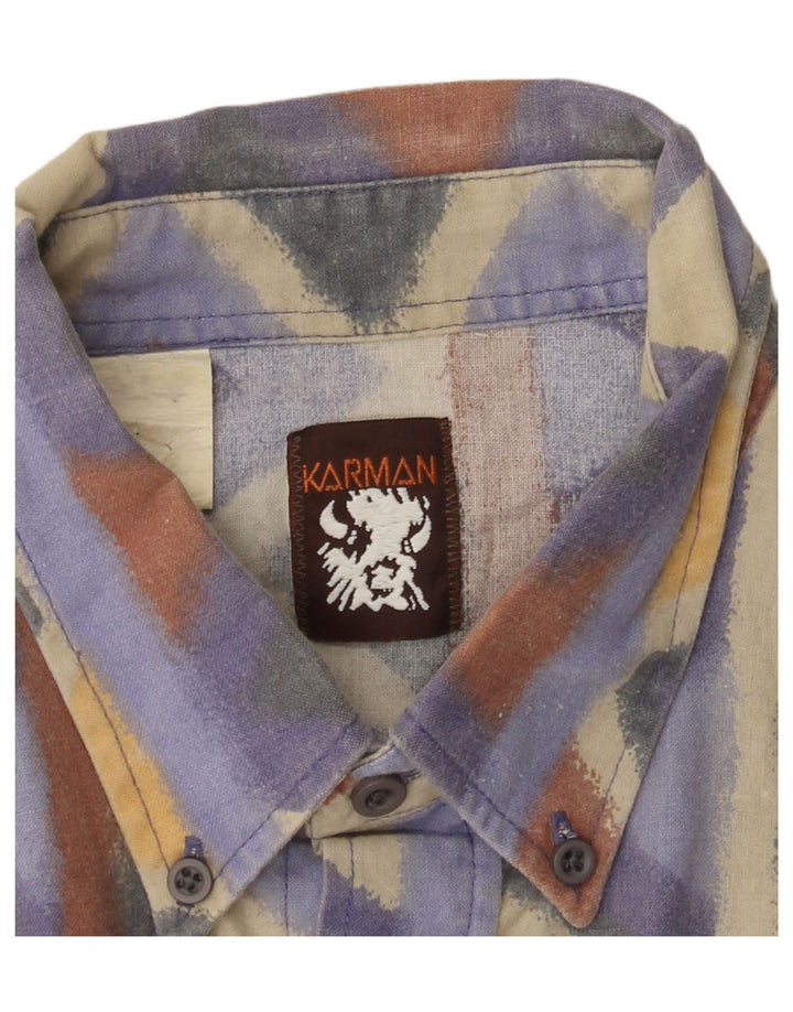 Vintage muška košulja s velikim višebojnim ševronom