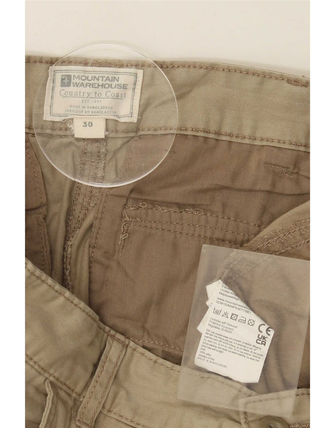 Mountain Warehouse Muške Cargo kratke hlače srednje veličine W30 Kaki pamuk