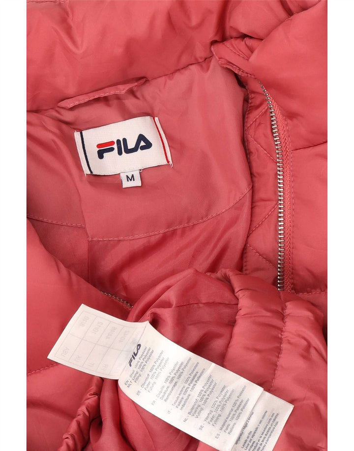 Fila ženska podstavljena jakna širokog kroja UK 14 srednje ružičasti poliester